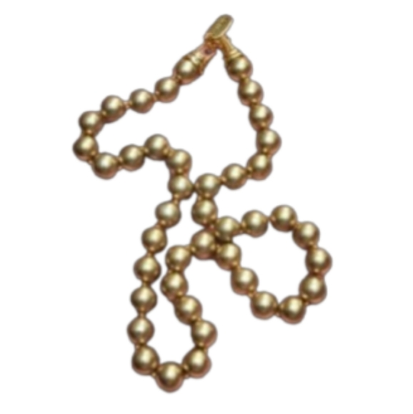 Kissaka Jewelry - Kissaka Simulated Pearls Champagne Pearls Necklace Gold Clasp